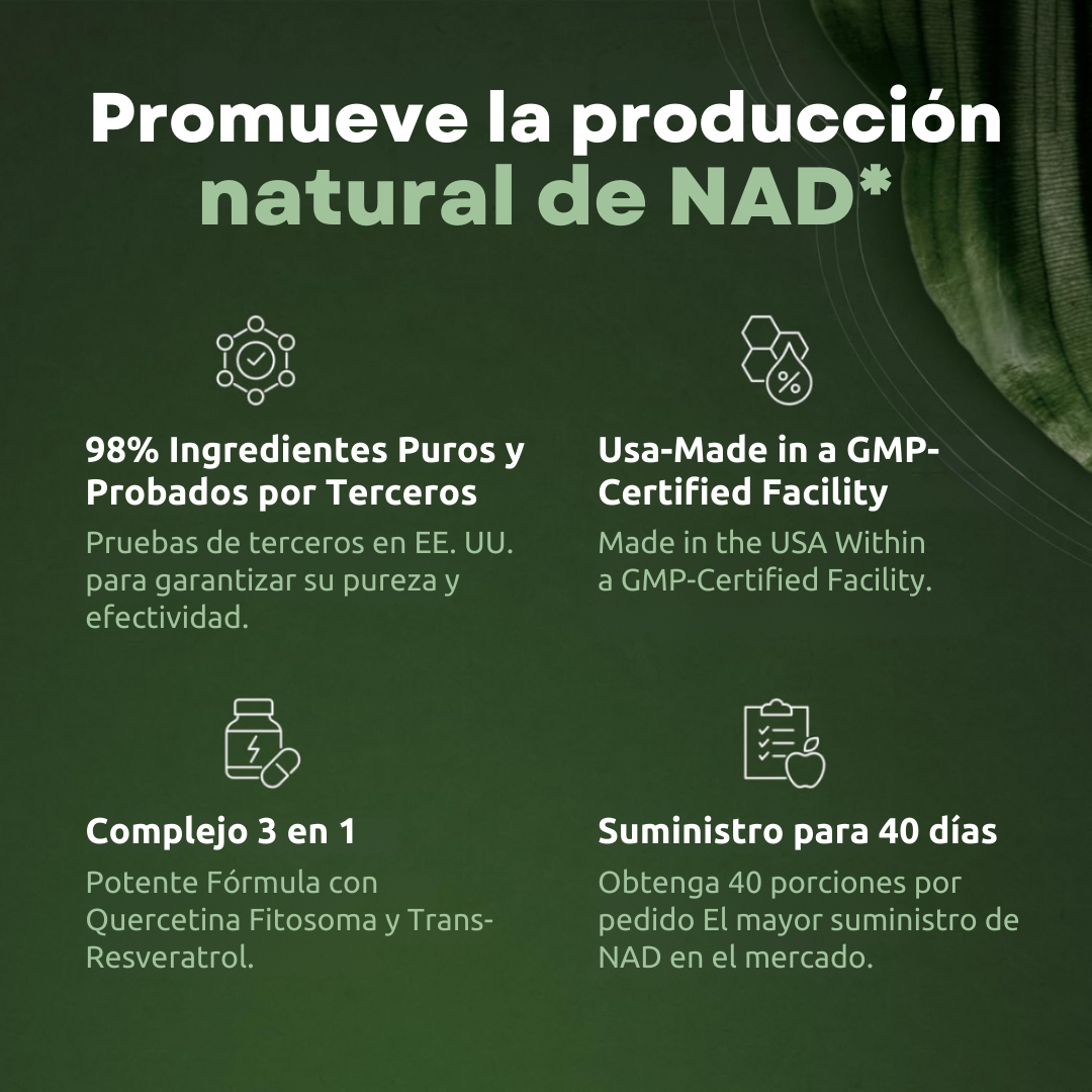 OfeliaGomez® NAD+ de Alta Pureza Anti-Envejecimiento